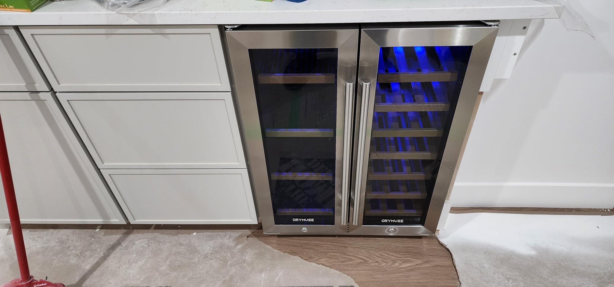ORYMUSE 180 Bottle Wine Fridge, 24 Inch Built-In Wine Cooler customer photo 2