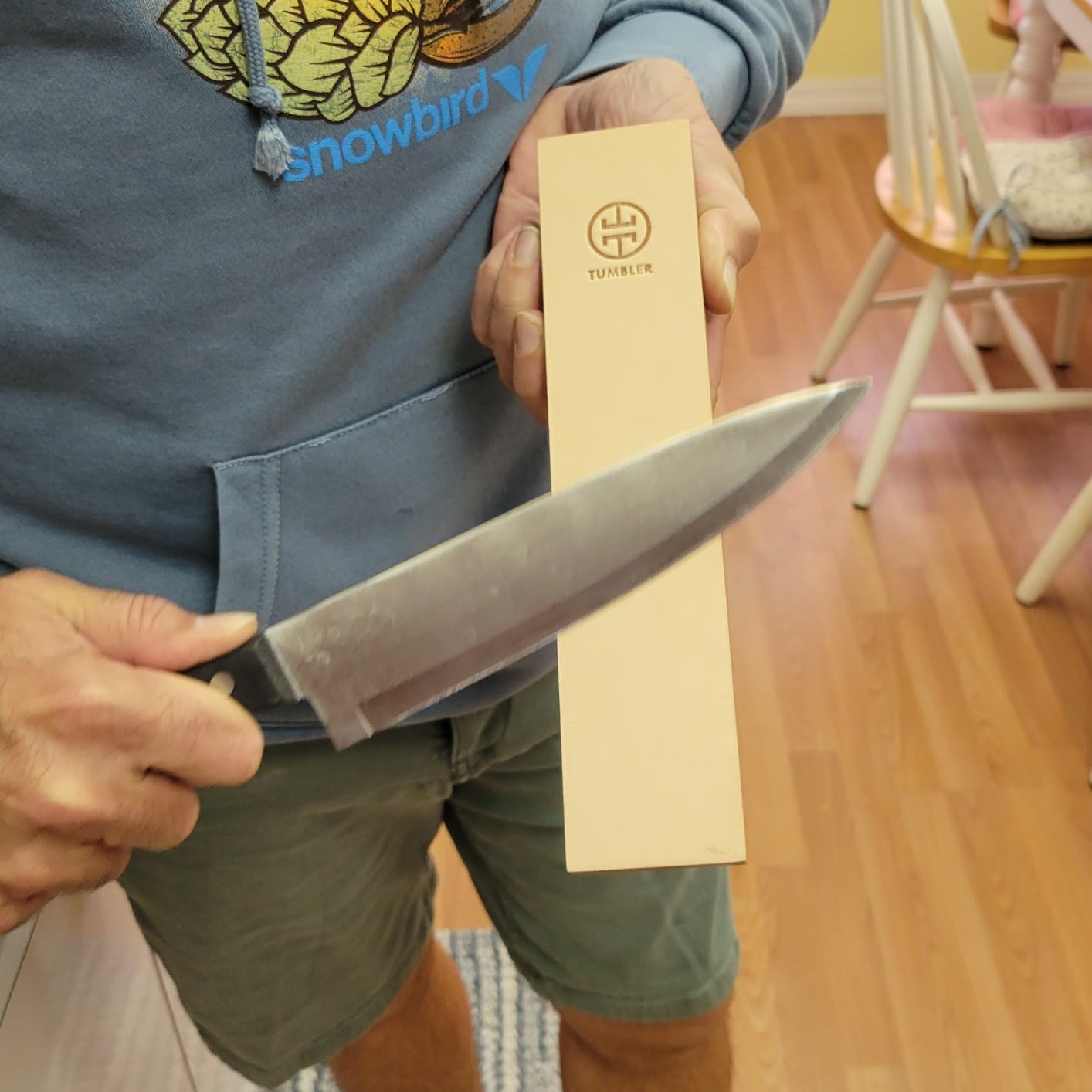 Tumbler Leather Strop for Knife Sharpening customer photo 1