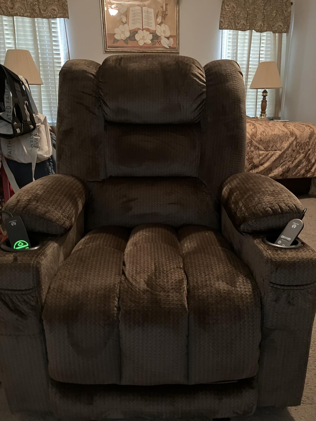 MCombo Recliner Chair with Heat and Massage for Living Room PR670 (Brown) customer photo 2