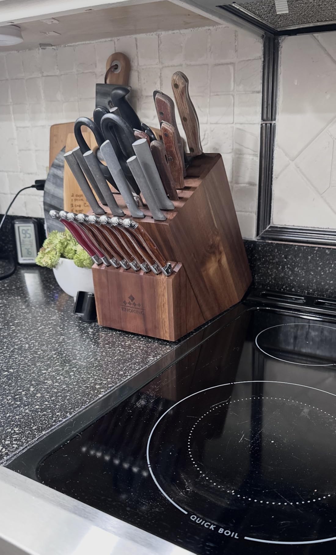 ENOKING Knife Block without Knives, 25 Slots Large Knife Holder customer photo 1