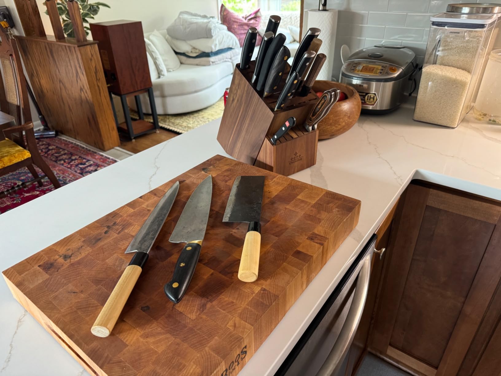 ENOKING Knife Block without Knives, 25 Slots Large Knife Holder customer photo 2