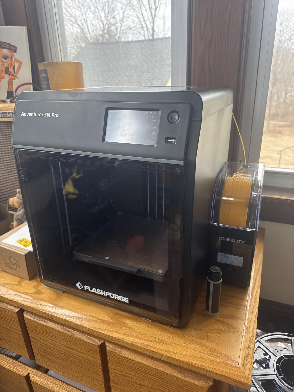 FLASHFORGE Adventurer 5M Pro 3D Printer with 1 Click Auto Printing System, 600mm/s High-Speed, Quick Detachable 280°C Nozzle, Core XY All-Metal Structure, Multi-Functional 220x220x220mm 3D Printer customer photo 1