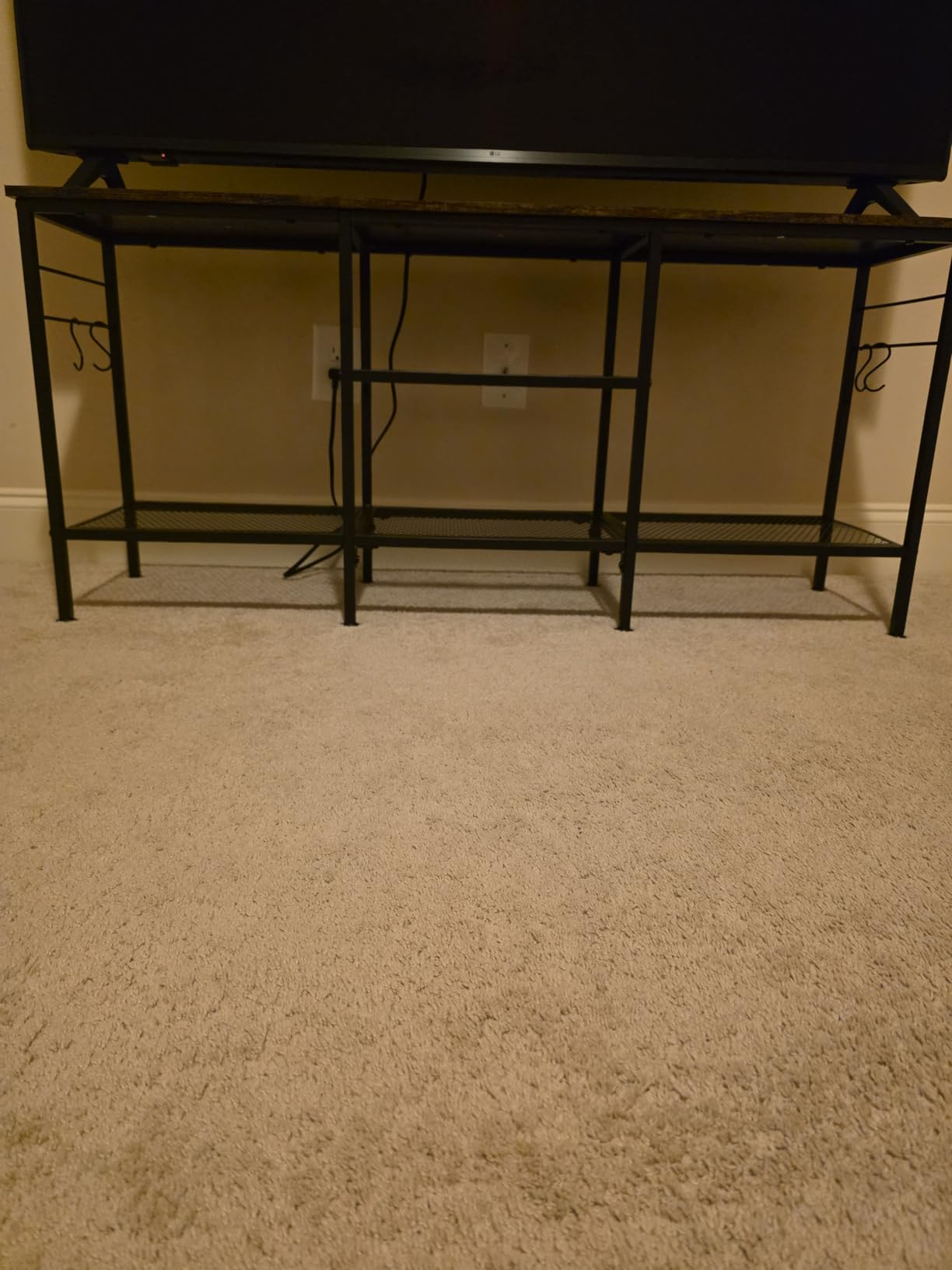 Furologee TV Stand, Entertainment Center with Open Shelves, Rustic Brown customer photo 1