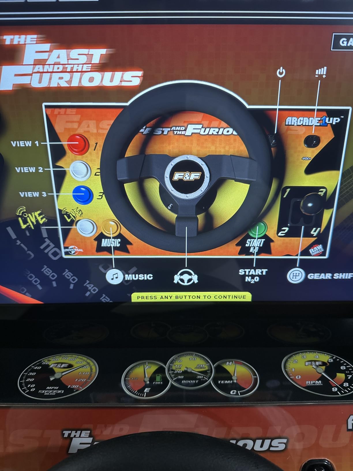 Arcade1Up The Fast and the Furious Deluxe Arcade Machine, Steering Wheel customer photo 2