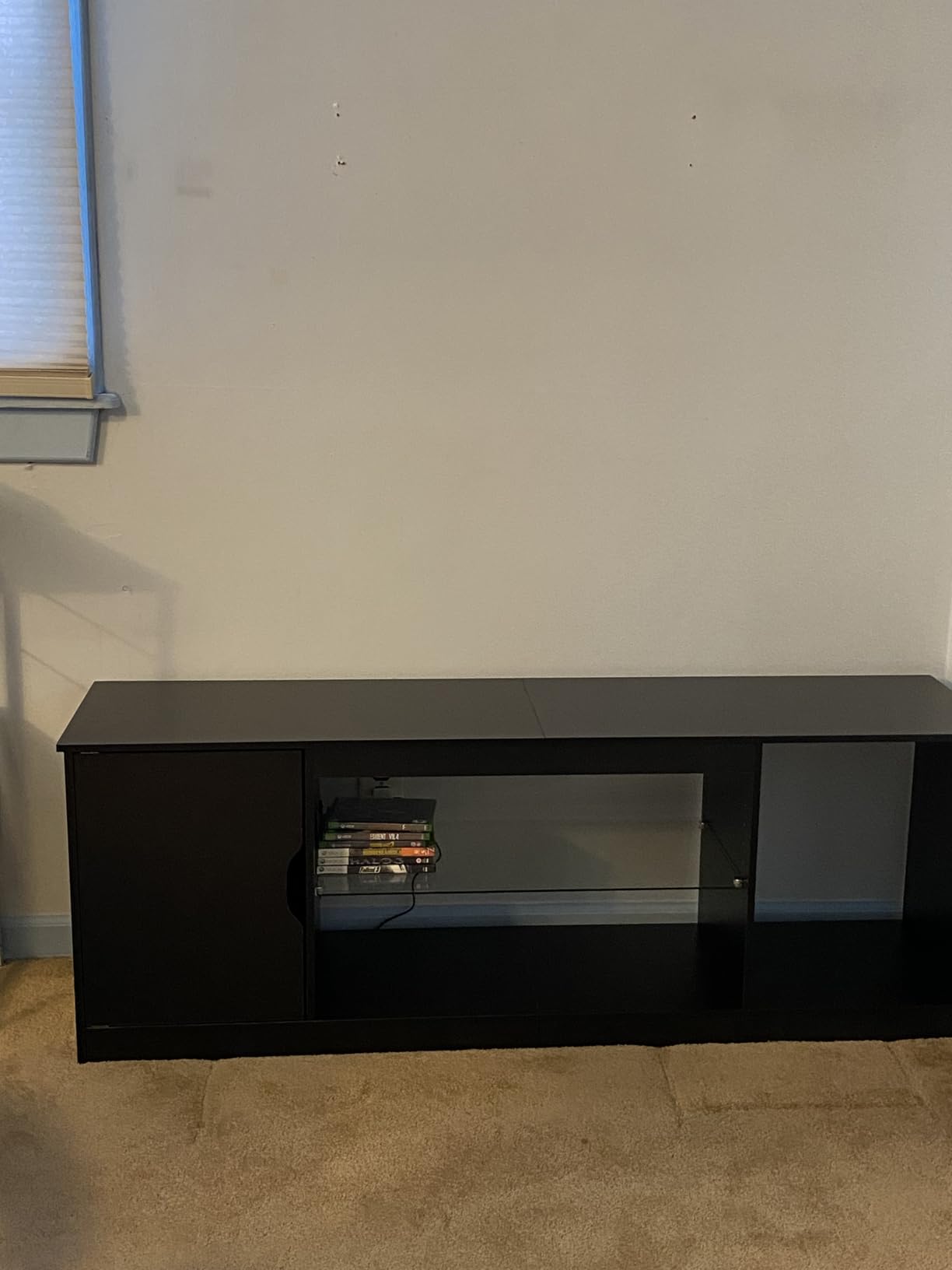 Bestier 57 Inch LED TV Stand for 55-65 Inch TVs, Gaming Center, Black customer photo 1