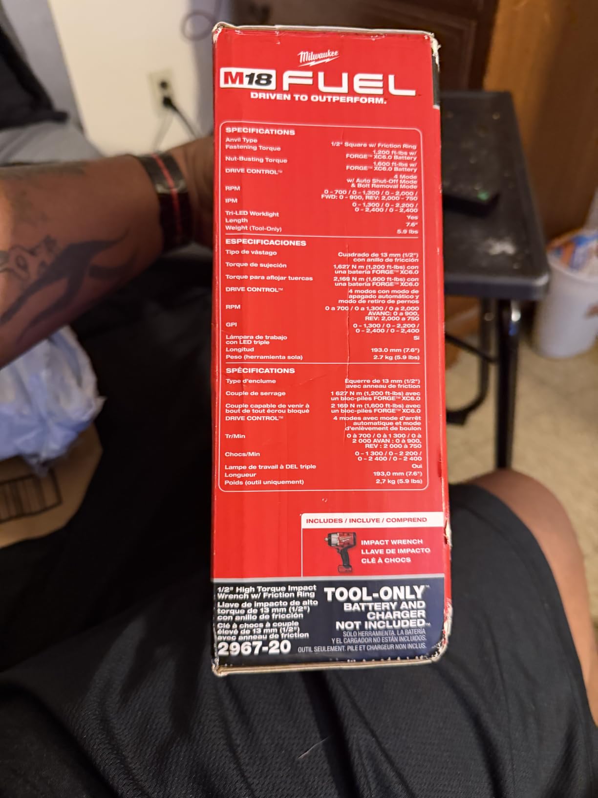 Milwaukee Electric - M18 Fuel 1/2 HIGH Torque Impact Wrench W/FRICTI customer photo 2