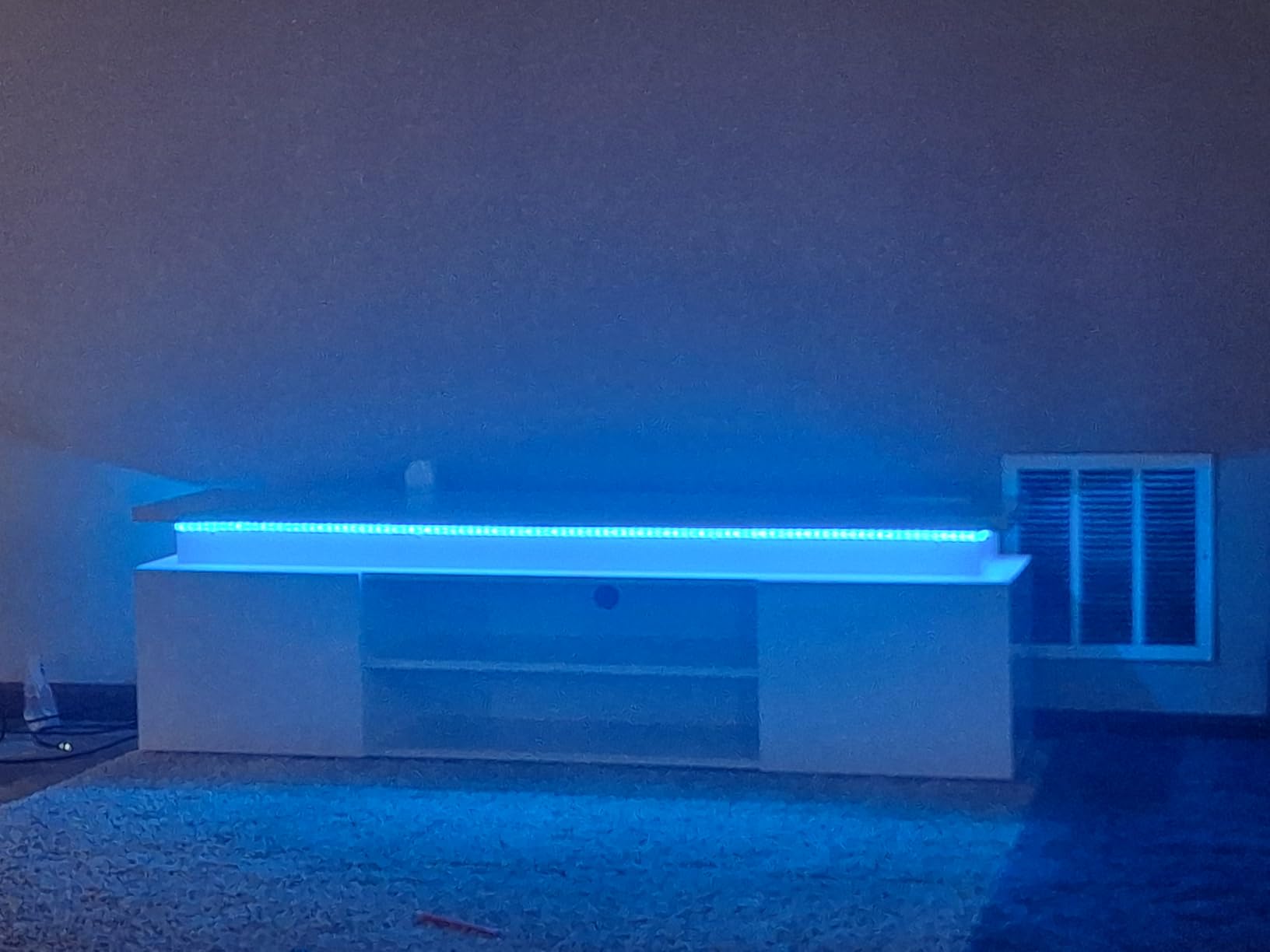 Hlivelood LED TV Stand for 85 Inch TV, Modern TV Stand with Power Outlet, High Gloss TV Console Entertainment Center with Storage and LED Lights for Living Room, Bedroom (73 Inch, Black) customer photo 1