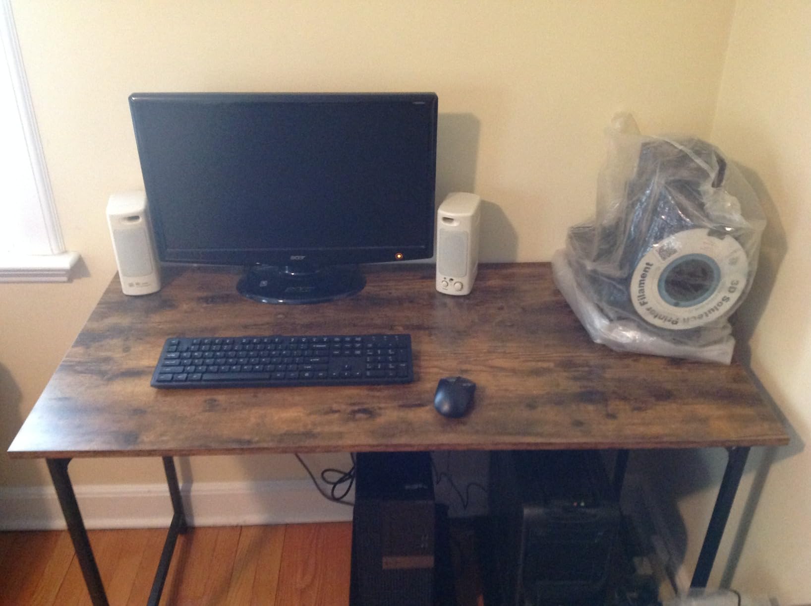 PayLessHere | 32 Inch Computer Desk | Brown | Sturdy Office Desk customer photo 2