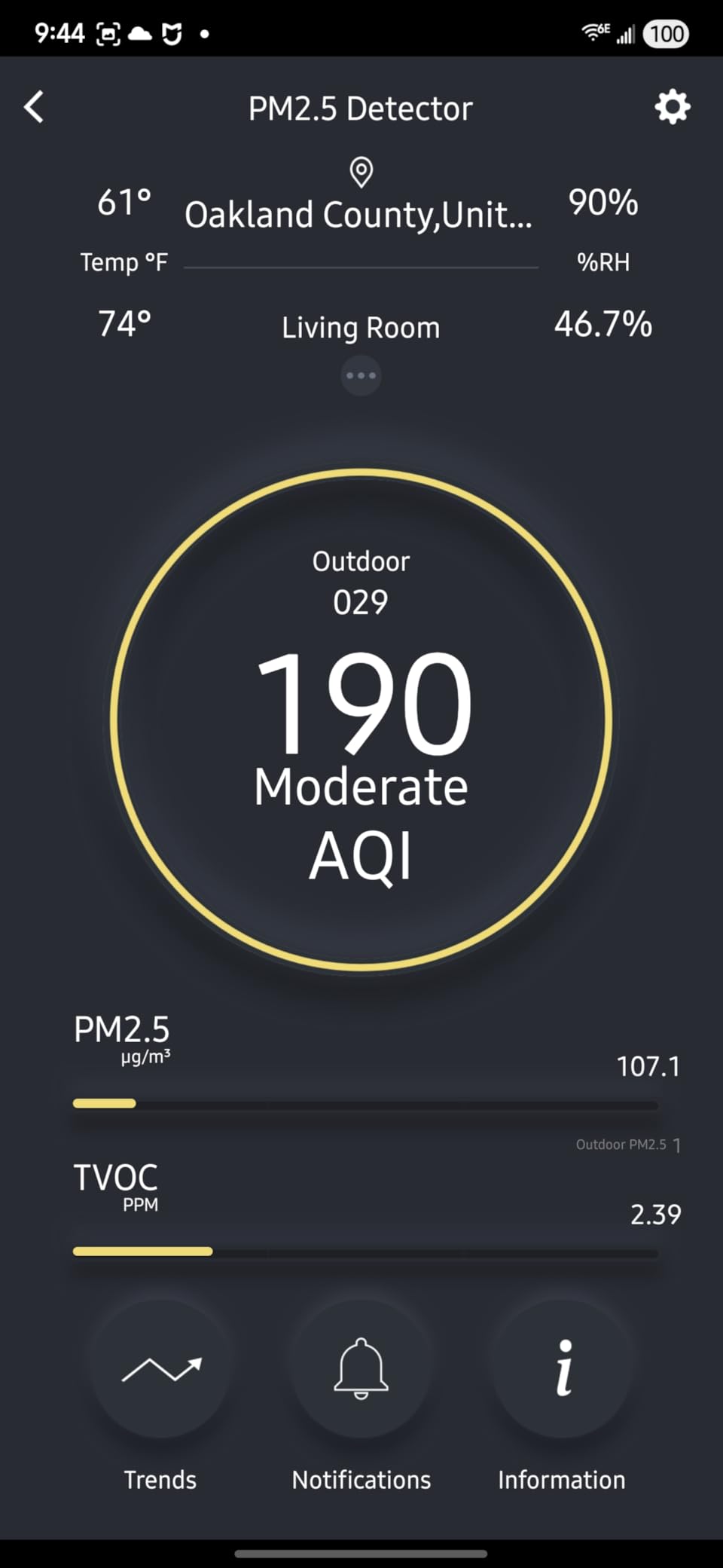 BREATHE Airmonitor Plus Indoor Air Quality Monitor w/CO₂, PM & App. Gen 2. | Professional-Grade NDIR Sensor, PM1, PM10, TVOC, Formaldehyde, Smart Alerts, 90-Day History, CSV Export. 6 Hour Battery Life. customer photo 2