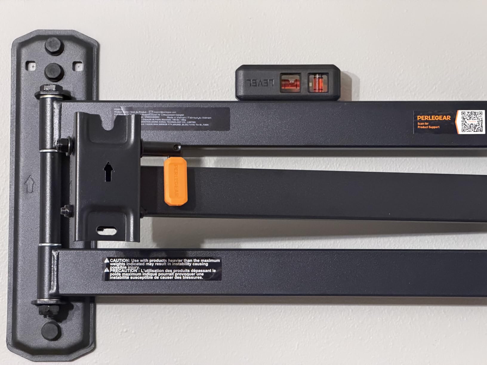 Perlegear Corner TV Wall Mount Long Arm TV Mount Bracket for 37-75 Inch TVs customer photo 1