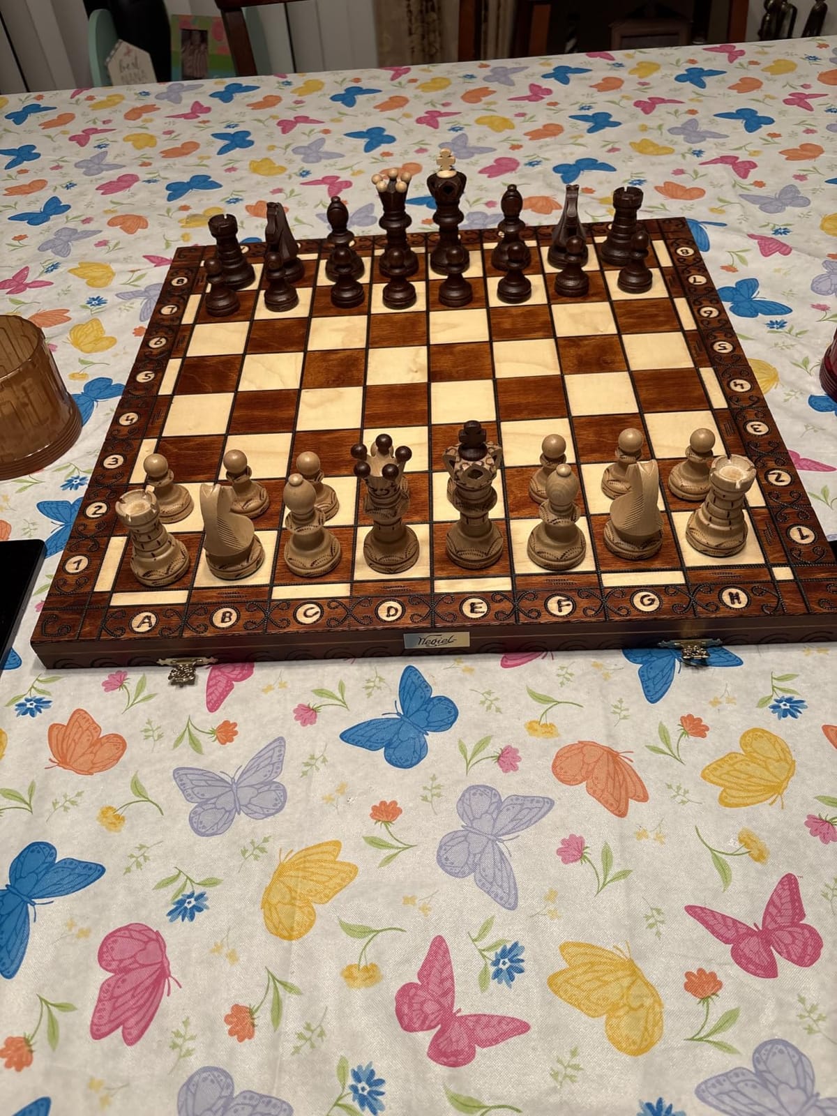 Wegiel Imperator 21-Inch Luxury Wooden Chess Set for Adults and Kids - Handcrafted from Premium Beech and Birch Wood - Unique Folding Design with Chess Piece Storage, Brown,Imperator - Brown customer photo 2