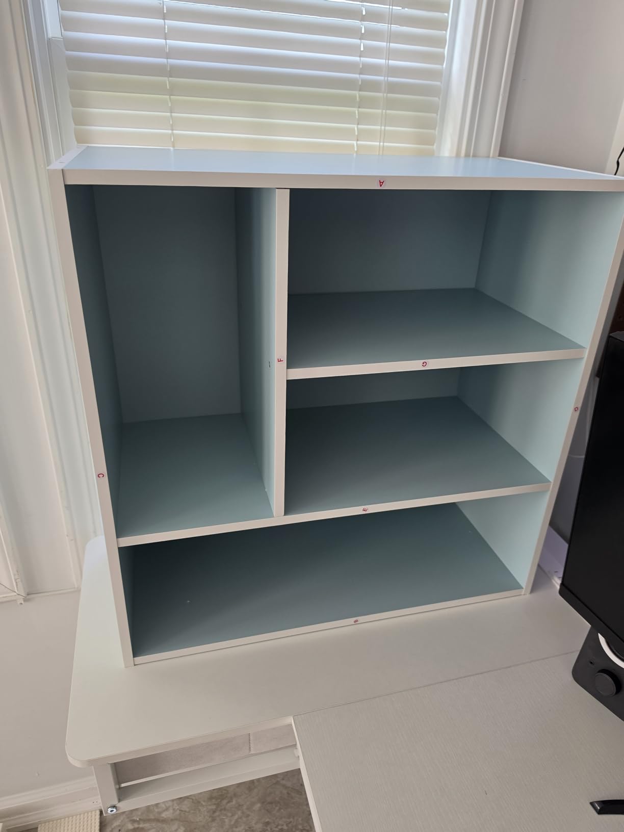 Homes: Inside + Out Apexa 4-Cube Storage Organizer Shelves, Stackable Wood Bookcase Fits Cubby Bins for Organization, Dorm Teen Room Decor & Home Office, Black customer photo 1