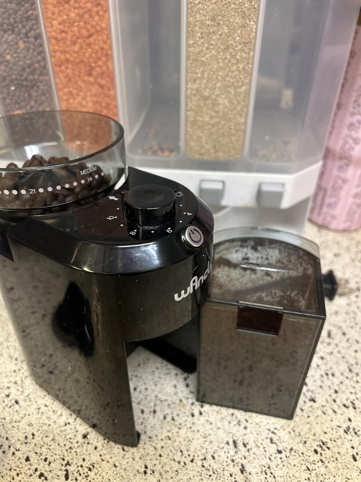 Wancle Electric Burr Coffee Grinder - Adjustable with 28 Precise Grind Settings for 12 Cups - Professional Coffee Bean Grinder (Plastic, Black) customer photo 1
