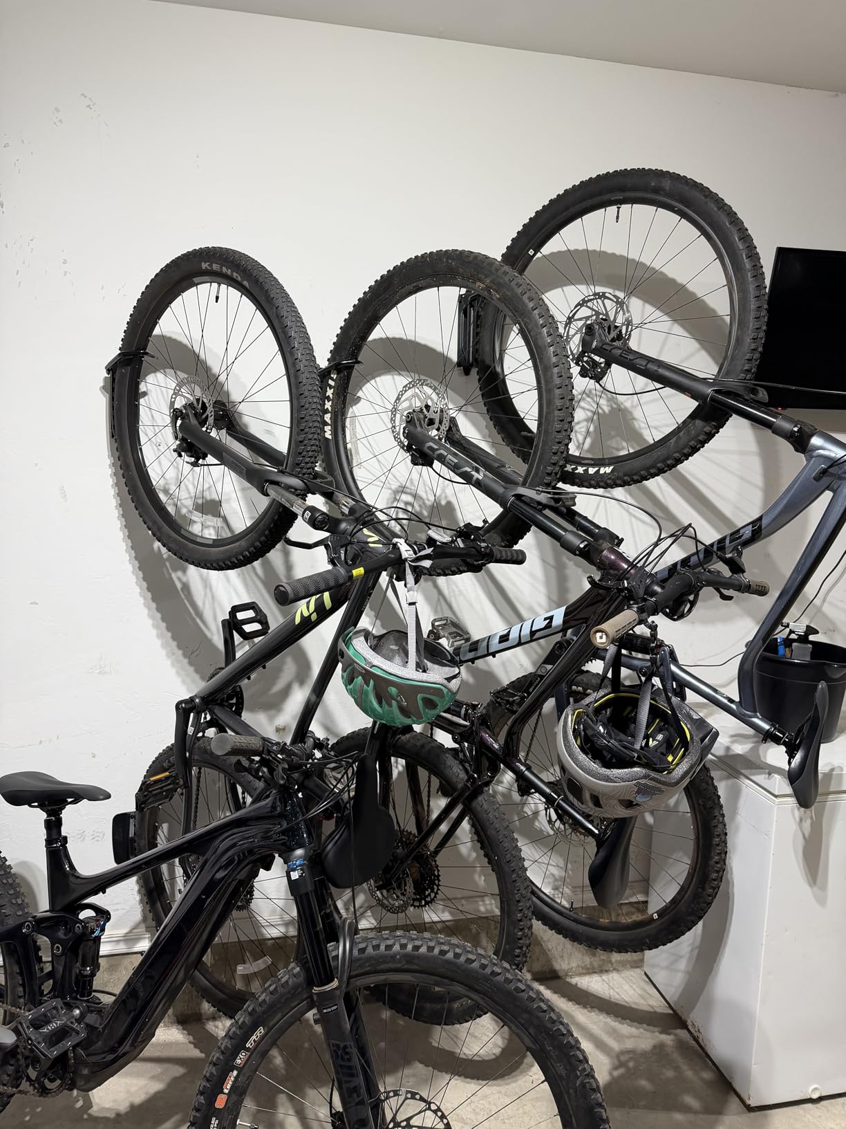 monTEK Swivel Bike Wall Mount, Bike Hangers for Garage, 4 Pack customer photo 2