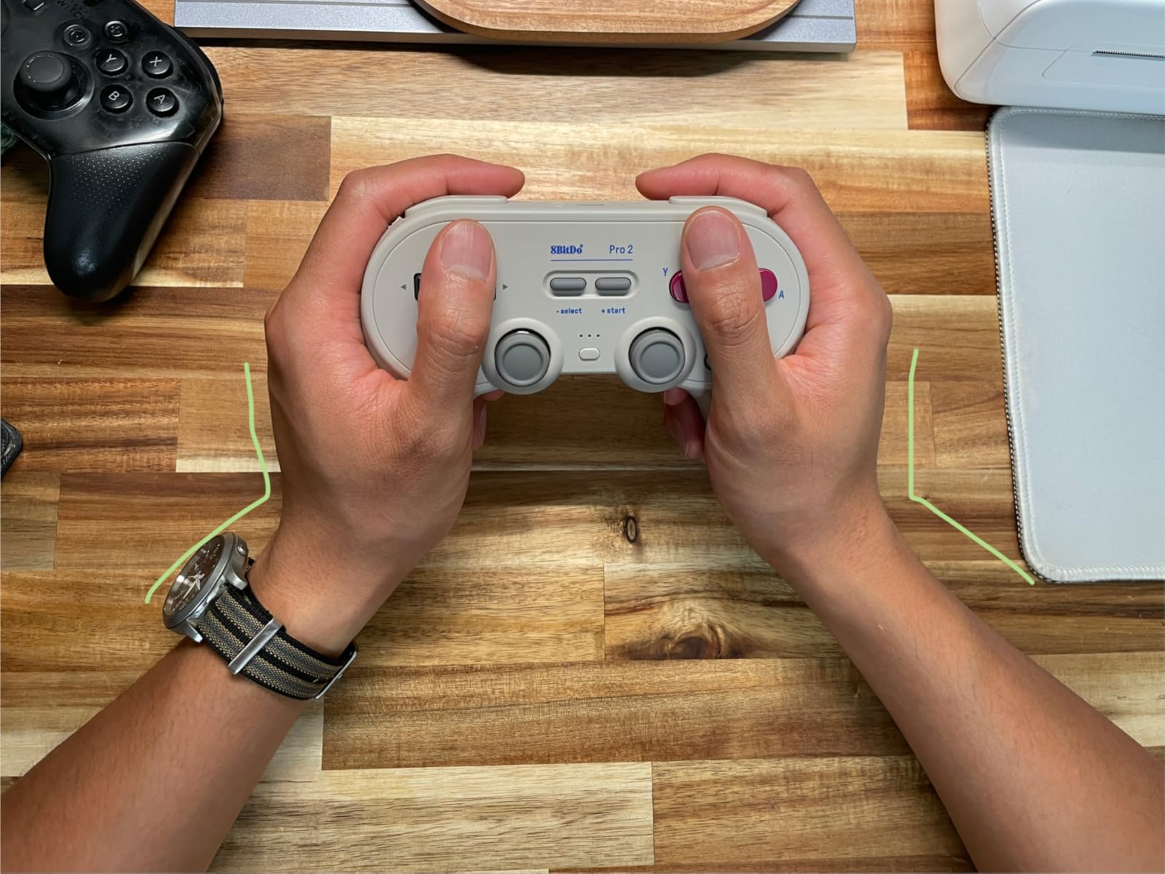 8Bitdo Pro 2 Bluetooth Controller for Switch/Switch 2, Hall Effect Joysticks, 2 Pro Back Paddle Buttons, Wireless Gaming Controller for Switch, PC, Android, and Steam Deck & Apple (G Classic Edition) customer photo 2