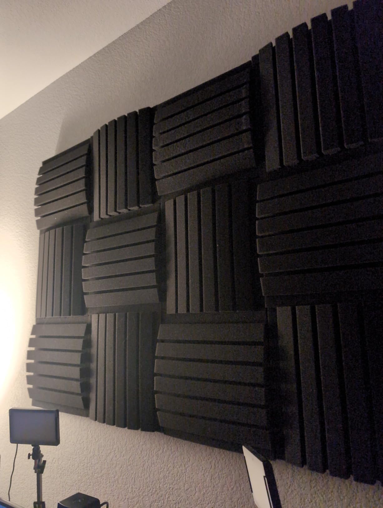 4 Pack Curved Bass Traps Corner Acoustic Foam, Large Size 16.5