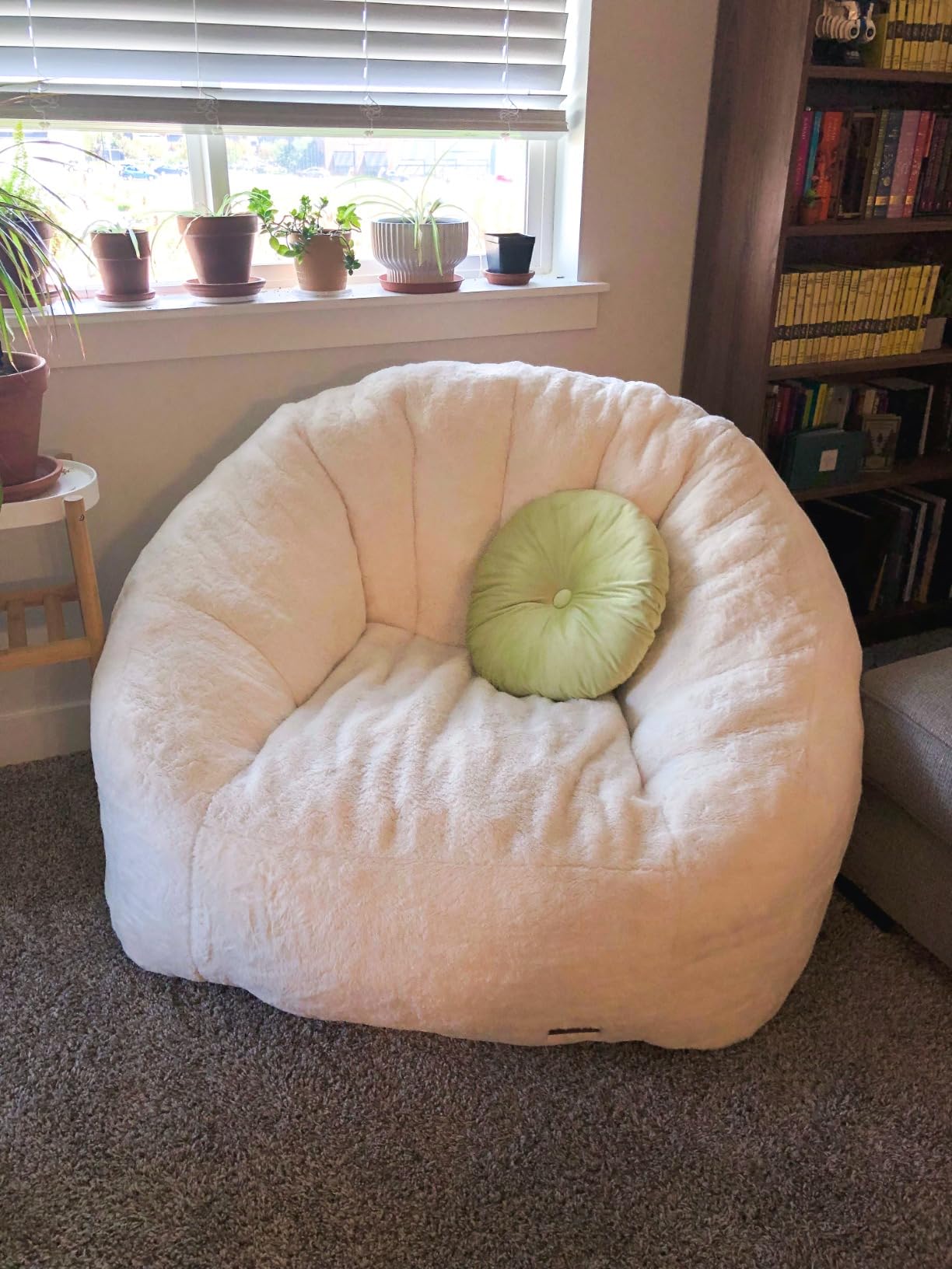 MAXYOYO Giant Bean Bag Chair for Adults, Oversized Shell Shape Bean Bag customer photo 2