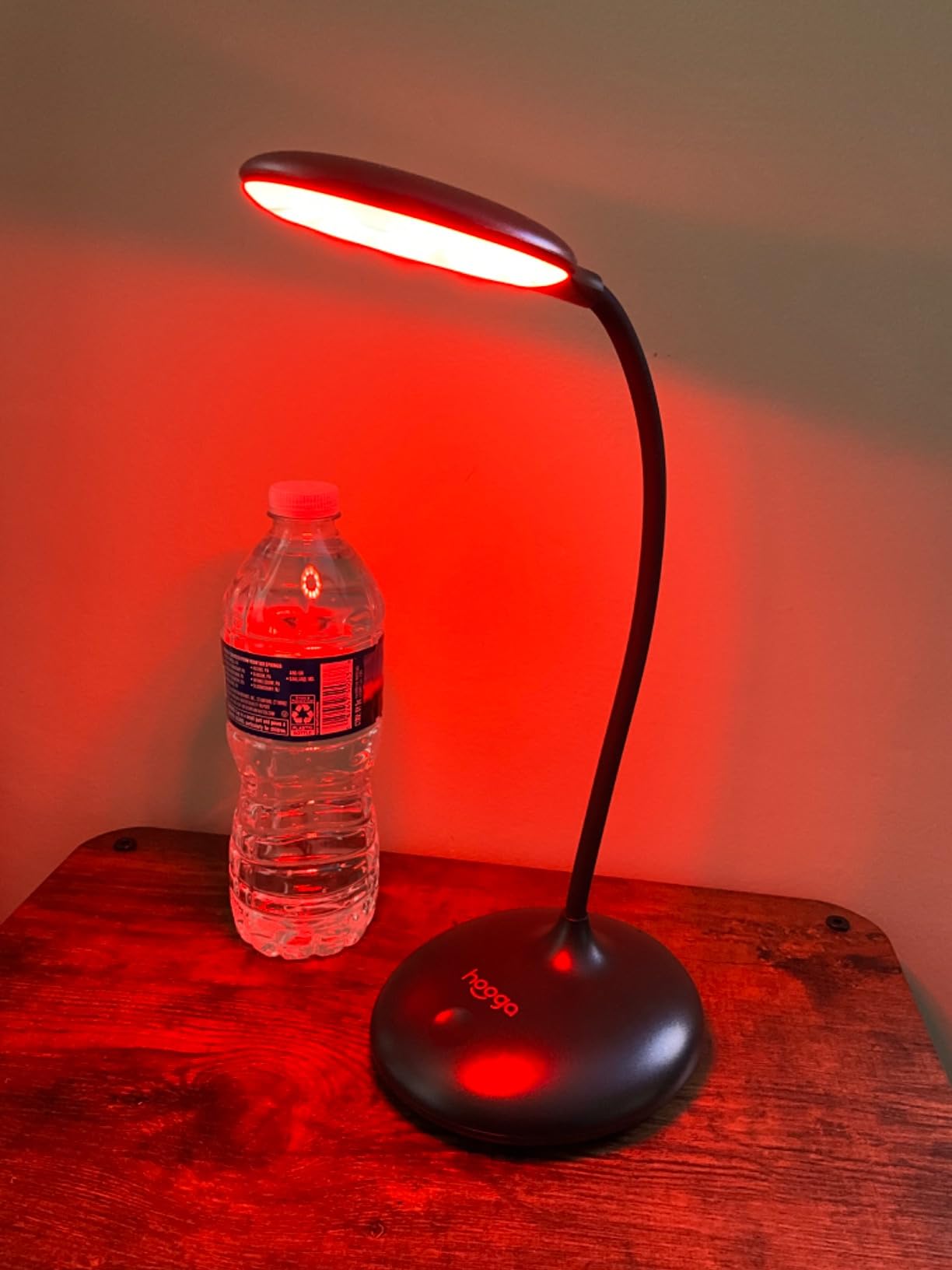 hooga Desk Lamp, Blue Light Blocking, 3 Modes: Amber 1600K, Red, Full-Spectrum 4000K, Dimmable, Rechargeable, Eye Strain Relief, Circadian Friendly customer photo 1