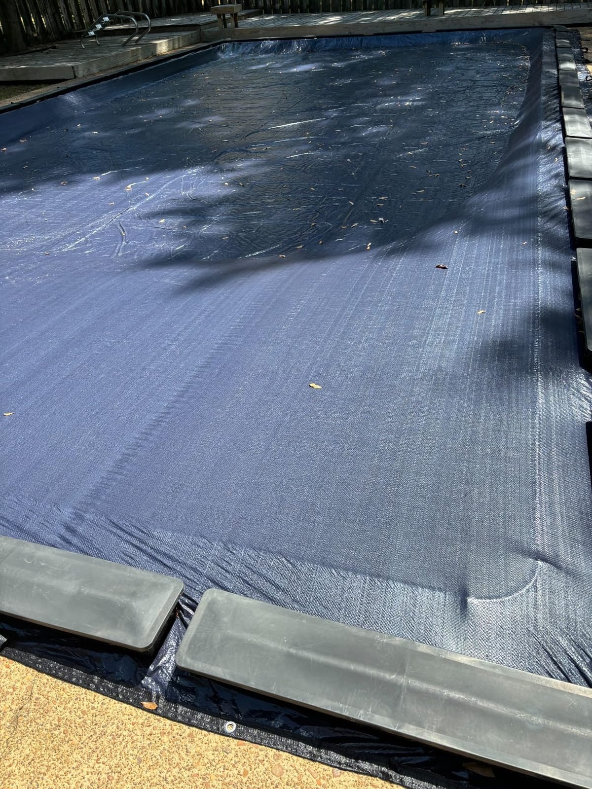 16-Ft x 32-Ft Pool Cover for Inground Pools - Rectangle Winter Pool Cover for Inground Pools, Extra Thick Material and Durable Design, Cold and UV-Resistance, Easy Installation, Navy Blue customer photo 1