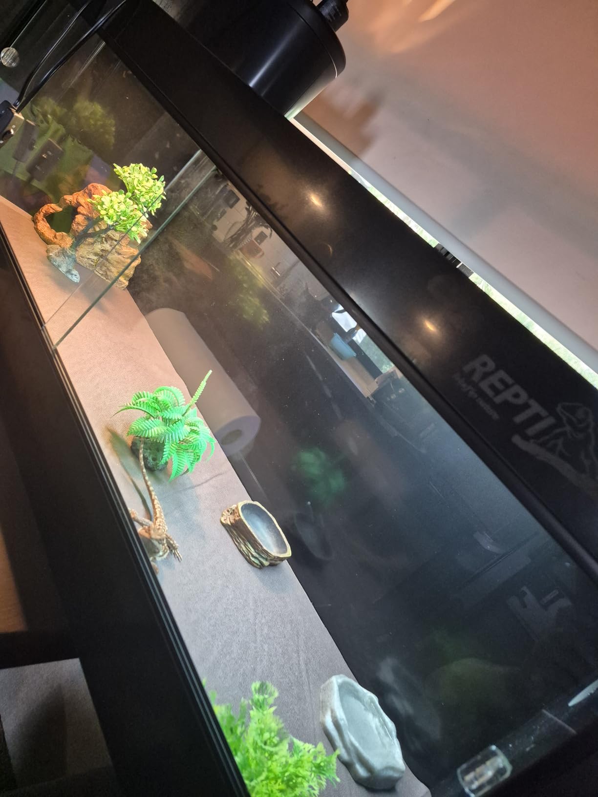 REPTI ZOO 120 Gallon PVC Reptile Tank Terrarium, 48x24x24 Reptile Terrarium for Ball Python Snake Bearded Dragon Gecko, Large Reptile Glass Tank with Sliding Door & Screen Ventilation customer photo 2
