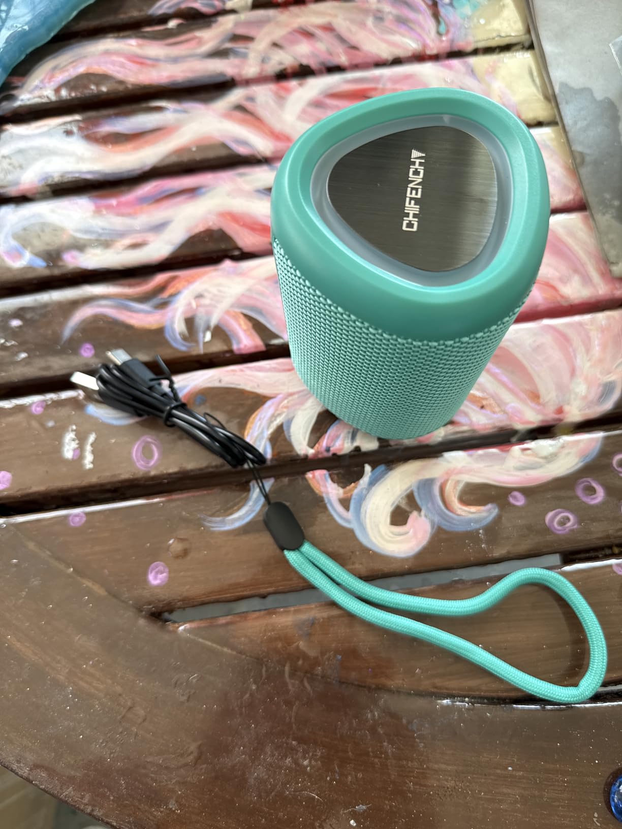 Portable Bluetooth Speaker Beach Essentials: IPX5 Waterproof for Outdoor | Powerful HD Sound,Dynamic Light,All Day Playtime,Wireless BT 5.3,TWS Pairing,Travel|Camping|Pool Accessorie,School Supplies customer photo 2