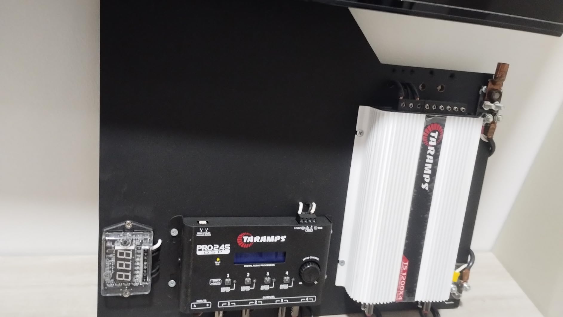 Taramps TS 1200 Watt Amp 4 Channel Amplifier Car Audio, Full Range Crossover Fixed RCA/Wire Input - Multichannel Class D, 2 Ohm Car Amplifier Kit Profesional Installation Recommended customer photo 2