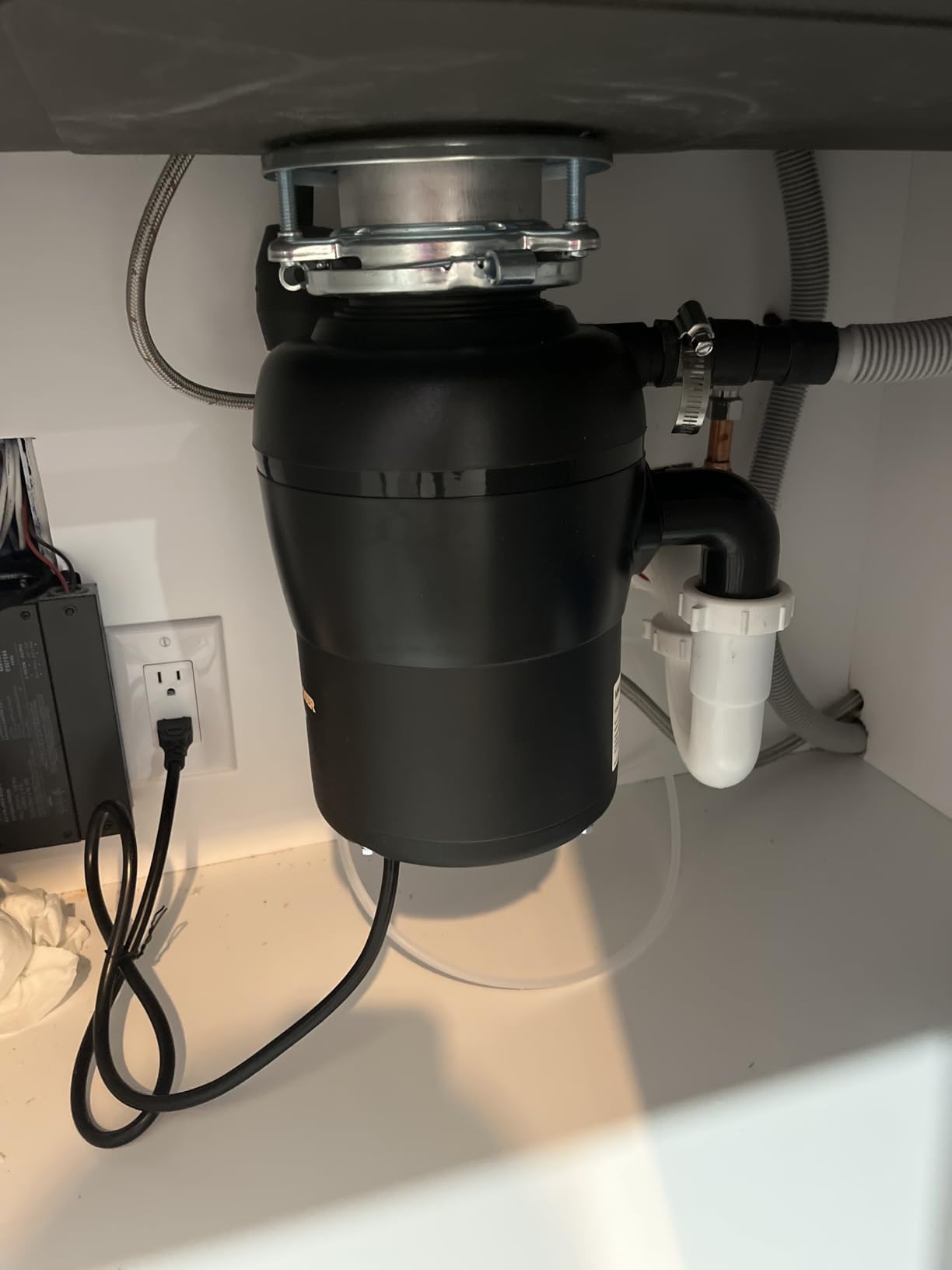Garbage Disposal 1/2 HP Easy install Quiet with Stopper Power Cord, Kitchen sink Food Waste Disposer Continuous Feed, Stainless Steel Grind Half Horsepower AC Motor Unit (MAX-3) customer photo 1