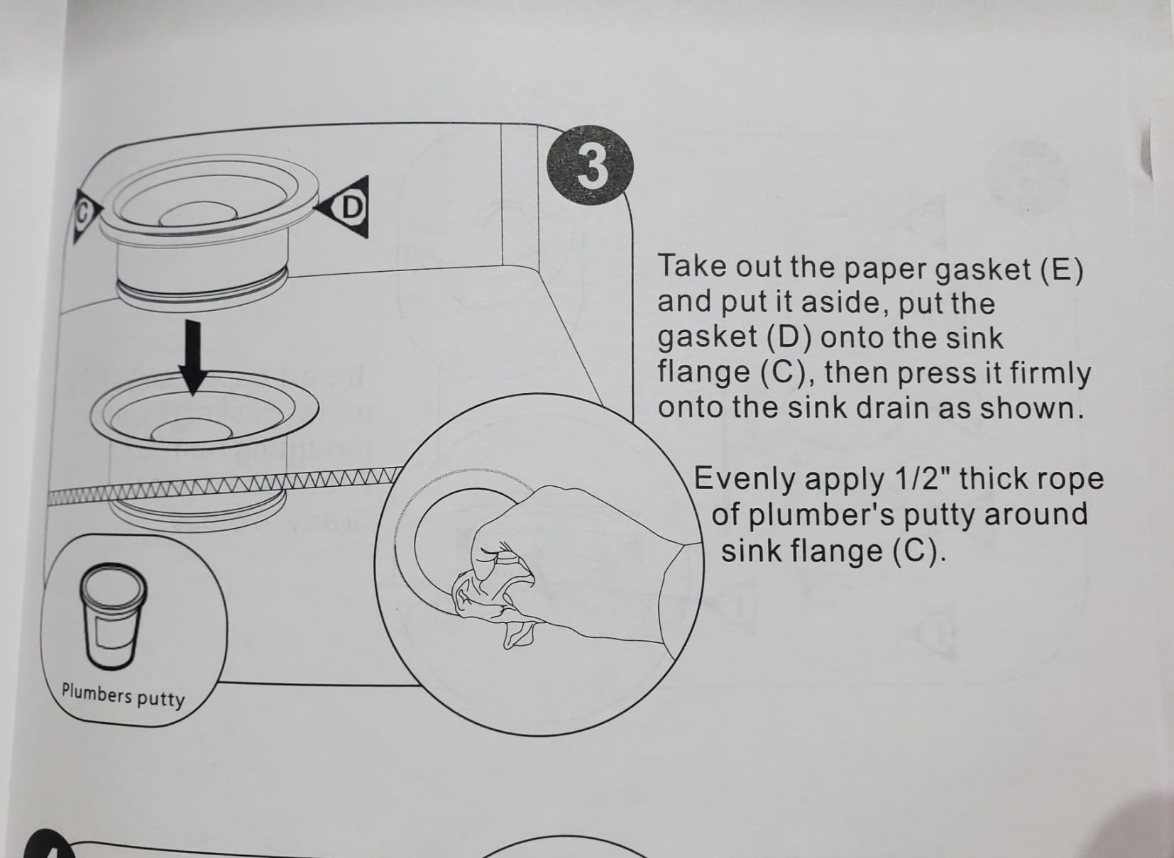 Garbage Disposal 1/2 HP Easy install Quiet with Stopper Power Cord, Kitchen sink Food Waste Disposer Continuous Feed, Stainless Steel Grind Half Horsepower AC Motor Unit (MAX-3) customer photo 2
