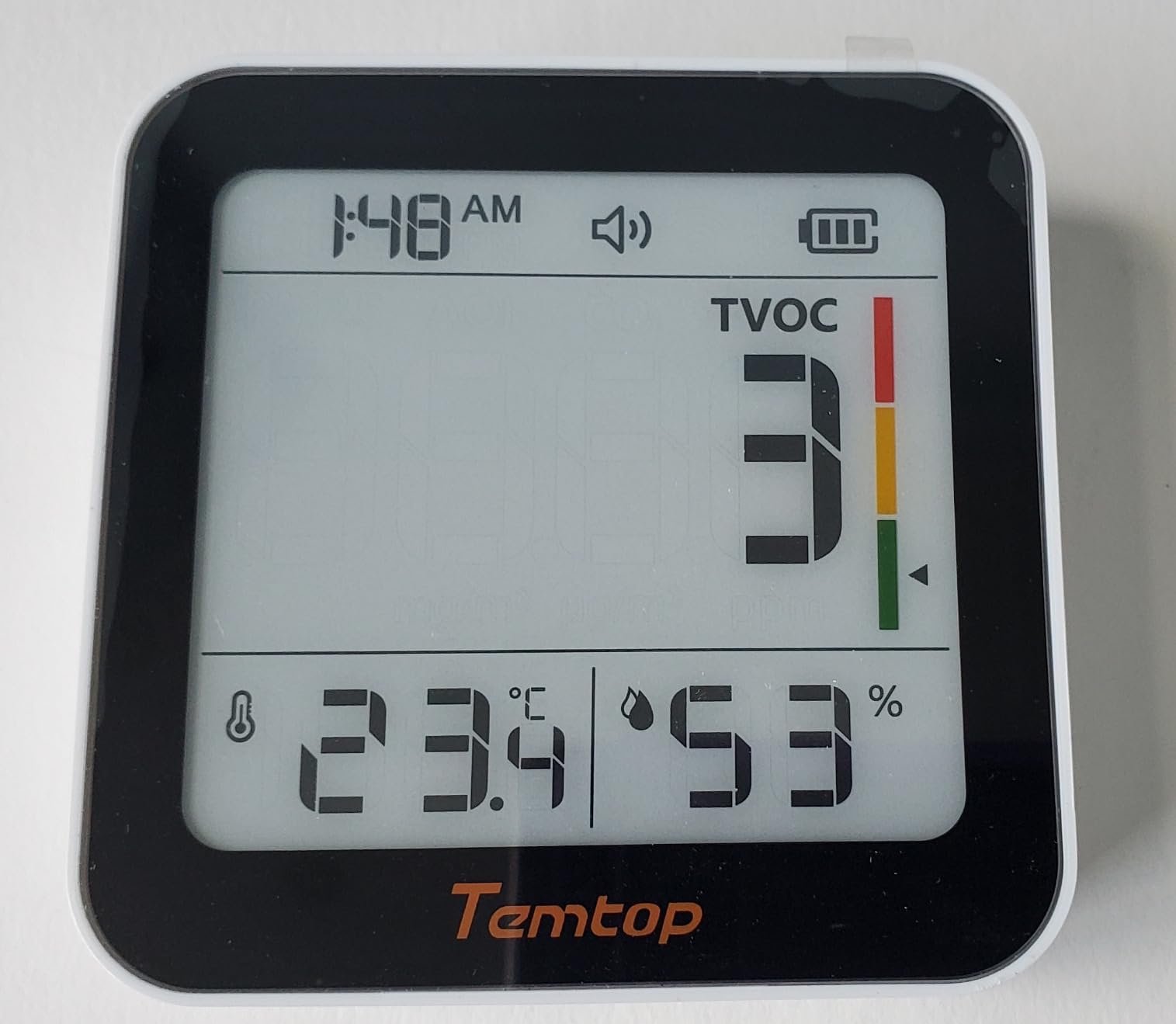 Temtop M10+ 6-in-1 CO2 Meter & Indoor Air Quality Monitor customer photo 2