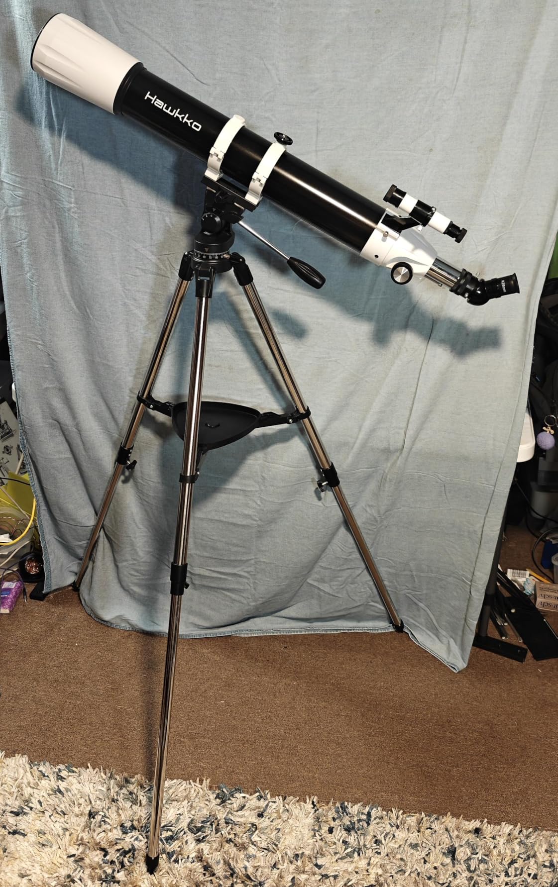 Hawkko 90mm Aperture 900mm Telescope for Adults High Powered - Professional Multi-Coated Refractor Telescope for Astronomy Beginners (36X-270X) with AZ Mount, Phone Adapter and Carry Bag customer photo 1