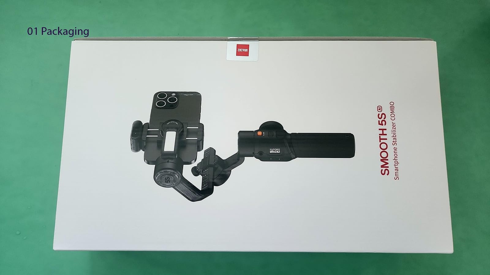 ZHIYUN Smooth 5S AI Combo 3-Axis Gimbal Stabilizer for iPhone 15 Pro Max & Android Smartphone Gimbal with AI Tracker, Built-in Fill Light, Tripod, Phone Stabilizer for Video Recording Vlog Filming | 3-Axis Smartphone Gimbal with AI Tracker, Built-in Fill Light, Tripod, Phone Stabilizer for Video Recording Vlog Filming customer photo 2