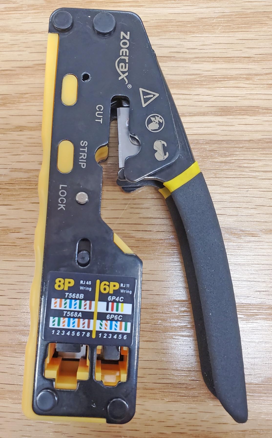 Ethernet Crimping Tool Kit RJ45 Crimp Tools,CAT5 Cat5e Cat6 RJ45 Crimping Tool Kit With Cable Tester, Multiply Stripper, Blades,50Pcs Cat 6 Pass Through Connectors and Strain Relief Boots customer photo 2