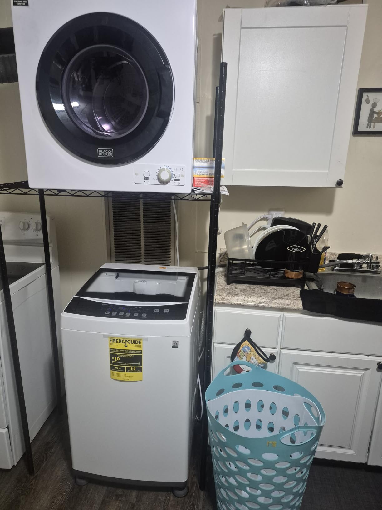 BLACK+DECKER 7.0 Cu. Ft. Front Load Dryer, 240V, BLD67ME, White customer photo 2