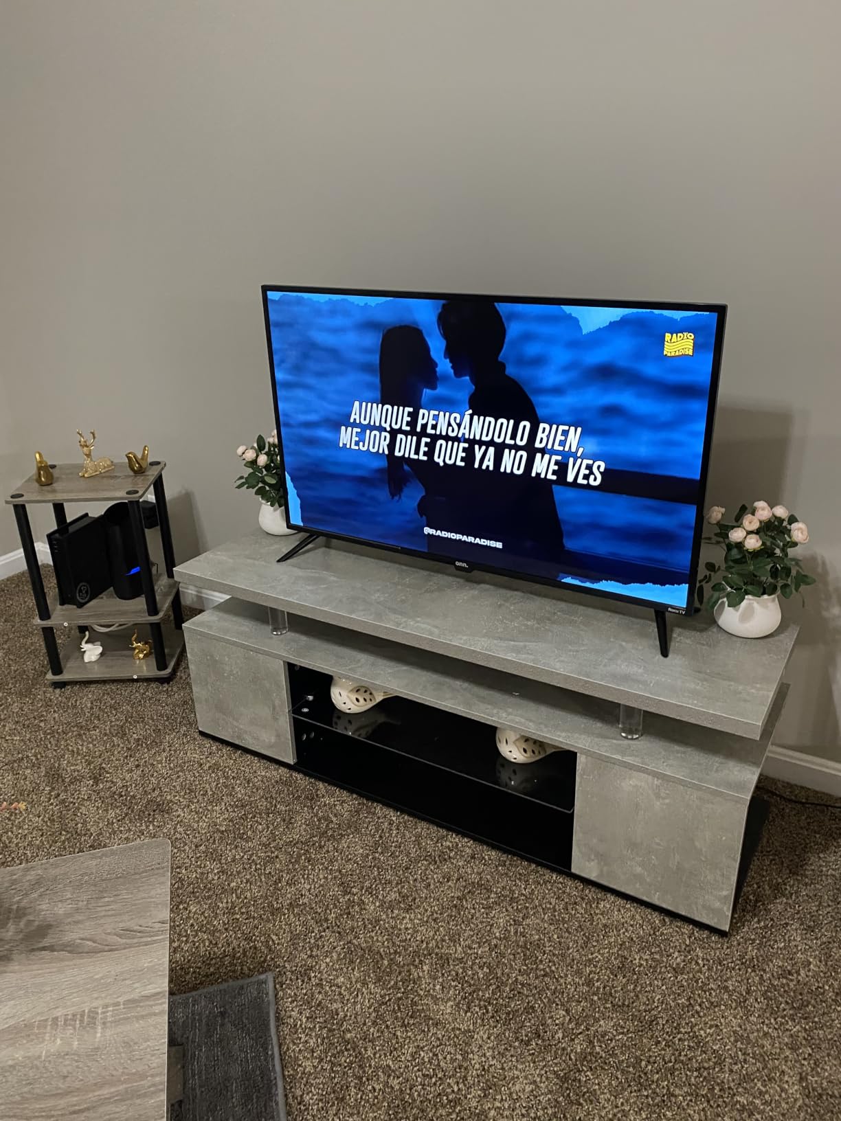 Cubehom Grey TV Stand for 60