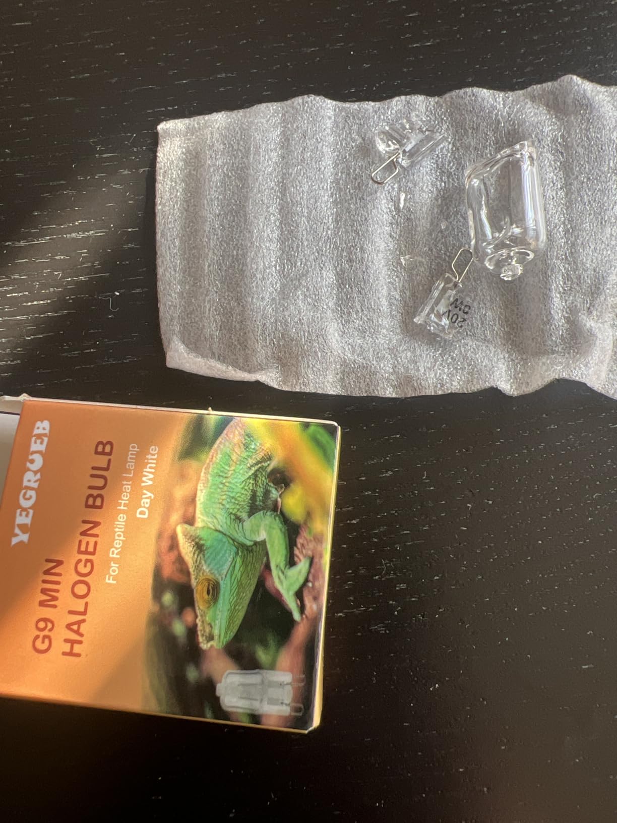 G9 Heat Lamp Bulbs for Reptile,Day White, Mini Halogen Bulb 50W, Infrared Reptile Heat Lamp for Bearded Dragon Gecko Turtle Lizard, Pack of 3 customer photo 1