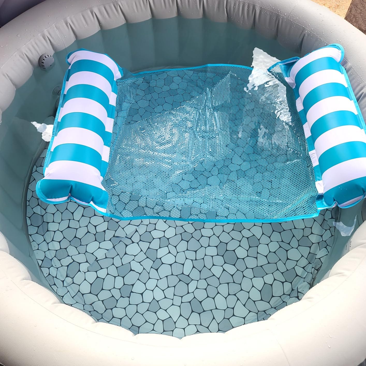Aqua 4-in-1 Monterey Hammock Pool Float & Water Hammocks – 2-3-4 Multipacks – Multiple Colors/Styles – for Adults and Kids Floating customer photo 1