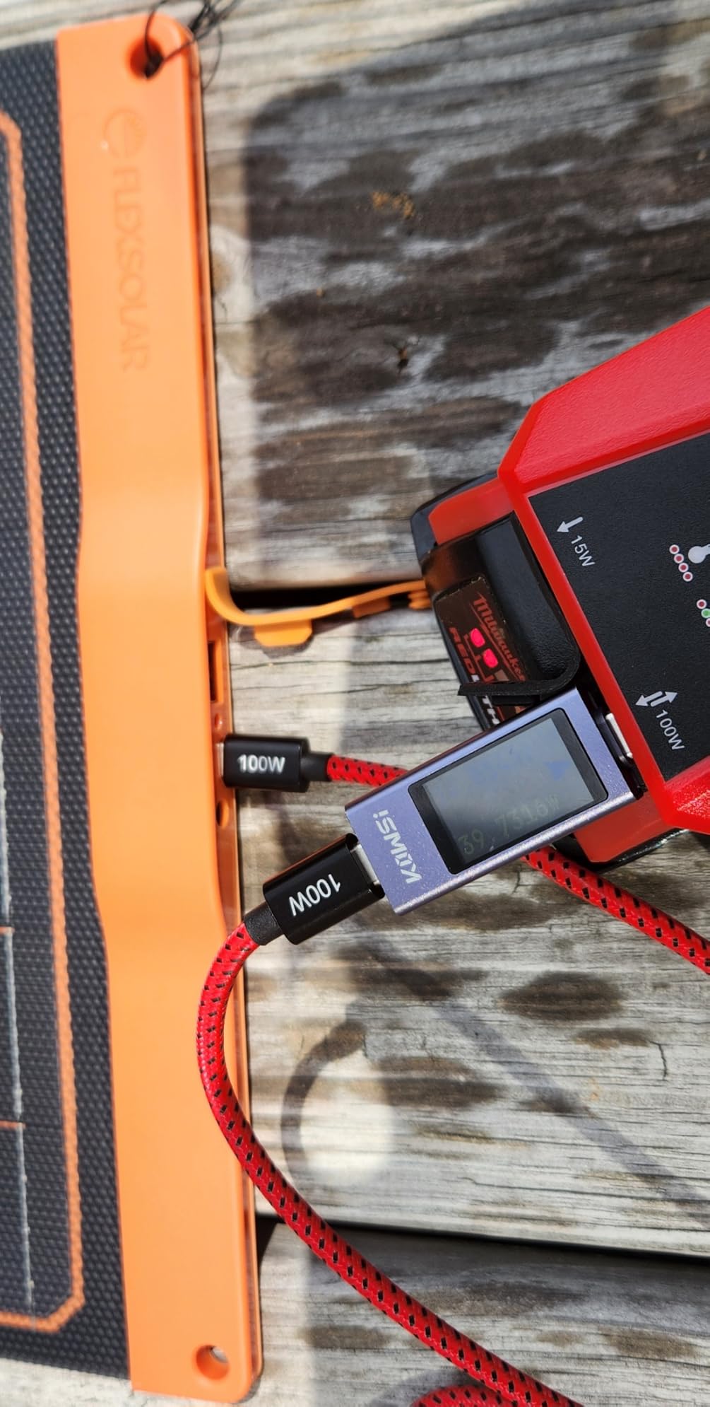 FlexSolar 60W Foldable Portable Solar Panel Charger IP67 Waterproof customer photo 1