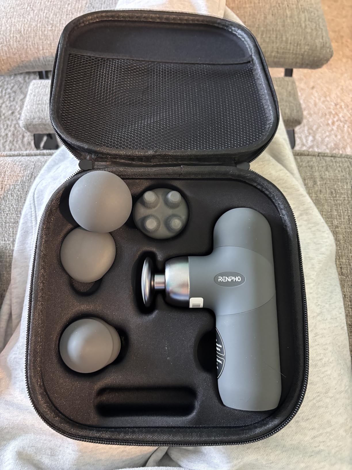 RENPHO Mini Thermal Massage Gun with Heat, Color Silicone Casing, 4 Speeds customer photo 1