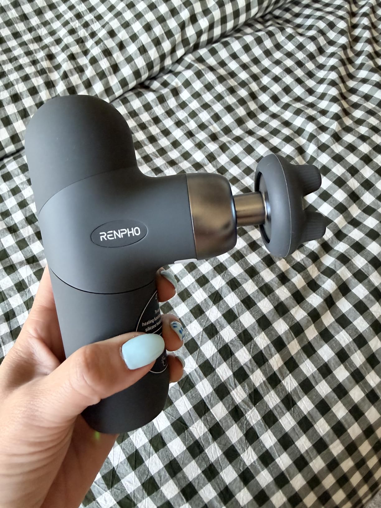 RENPHO Mini Thermal Massage Gun with Heat, Color Silicone Casing, 4 Speeds customer photo 2