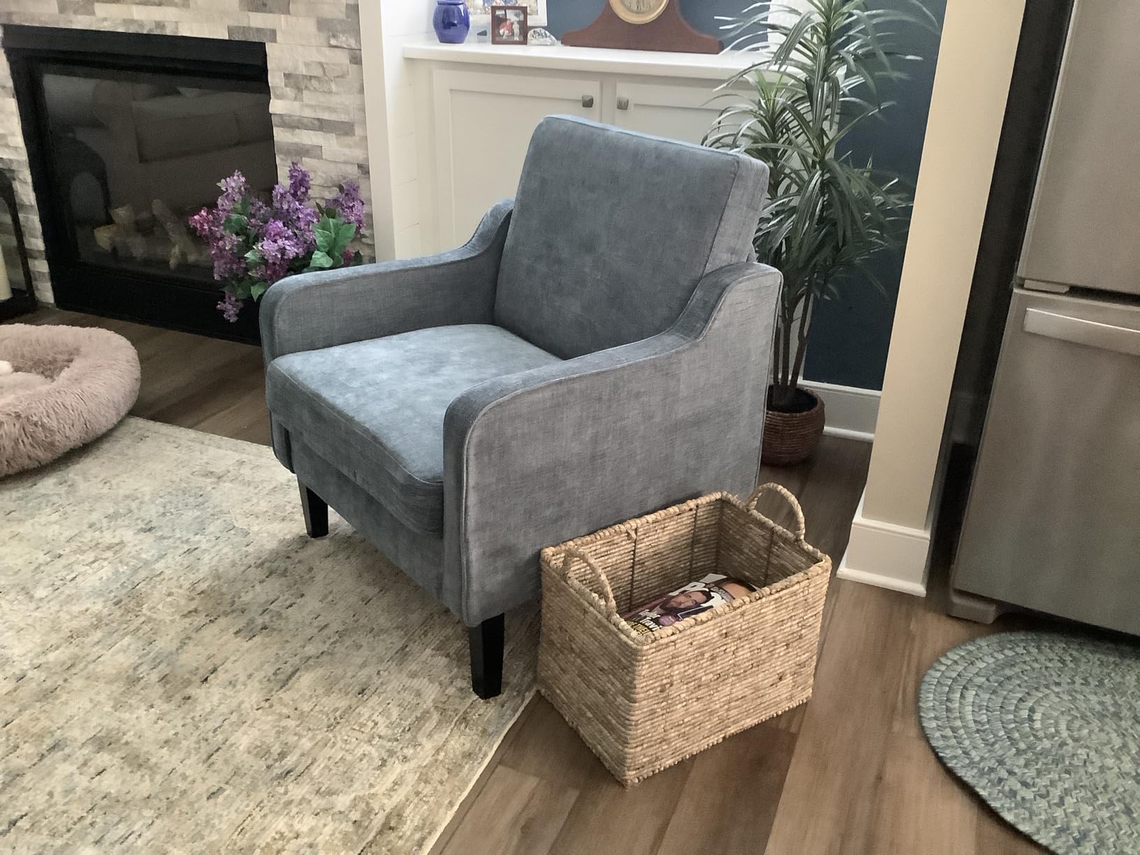 VINGLI Olive Green Accent Chair, Upholstered Armchair for Living Room customer photo 2