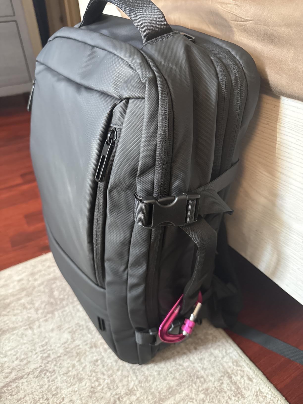 Rcrirth Carry On Travel Backpack Flight Approved for Men Women, Black customer photo 1