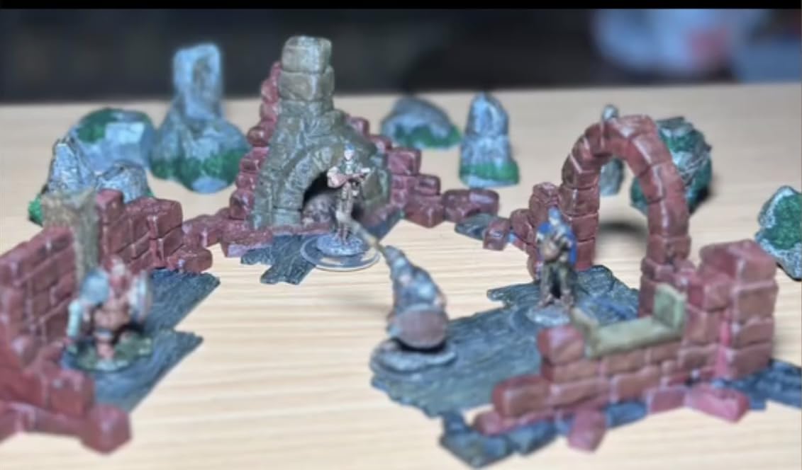 Warmtree Ruined Stone Walls Set, Terrain Scenery Diorama Supplies customer photo 1
