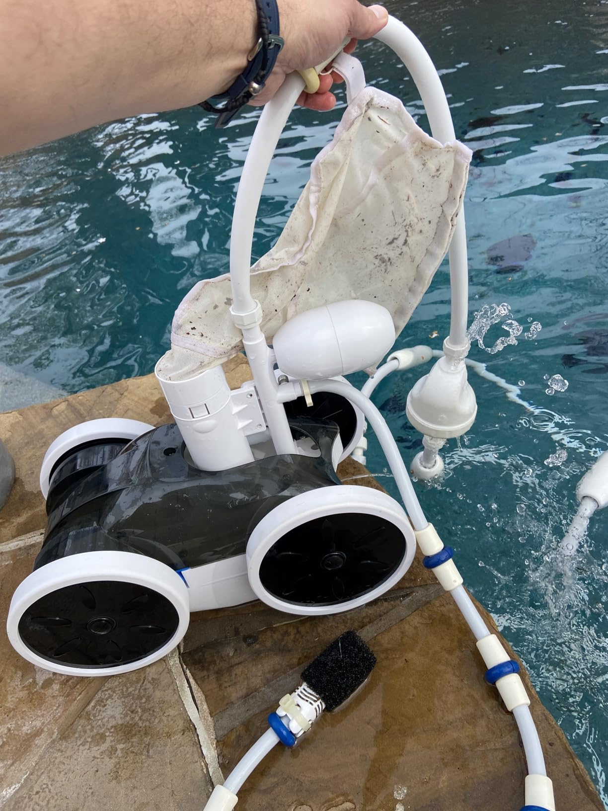 Upgrade Pool Pressure Side Sweeper: Professional Solution for Cleaning Your Swimming Pool (Four Wheels Better Than Three) customer photo 1