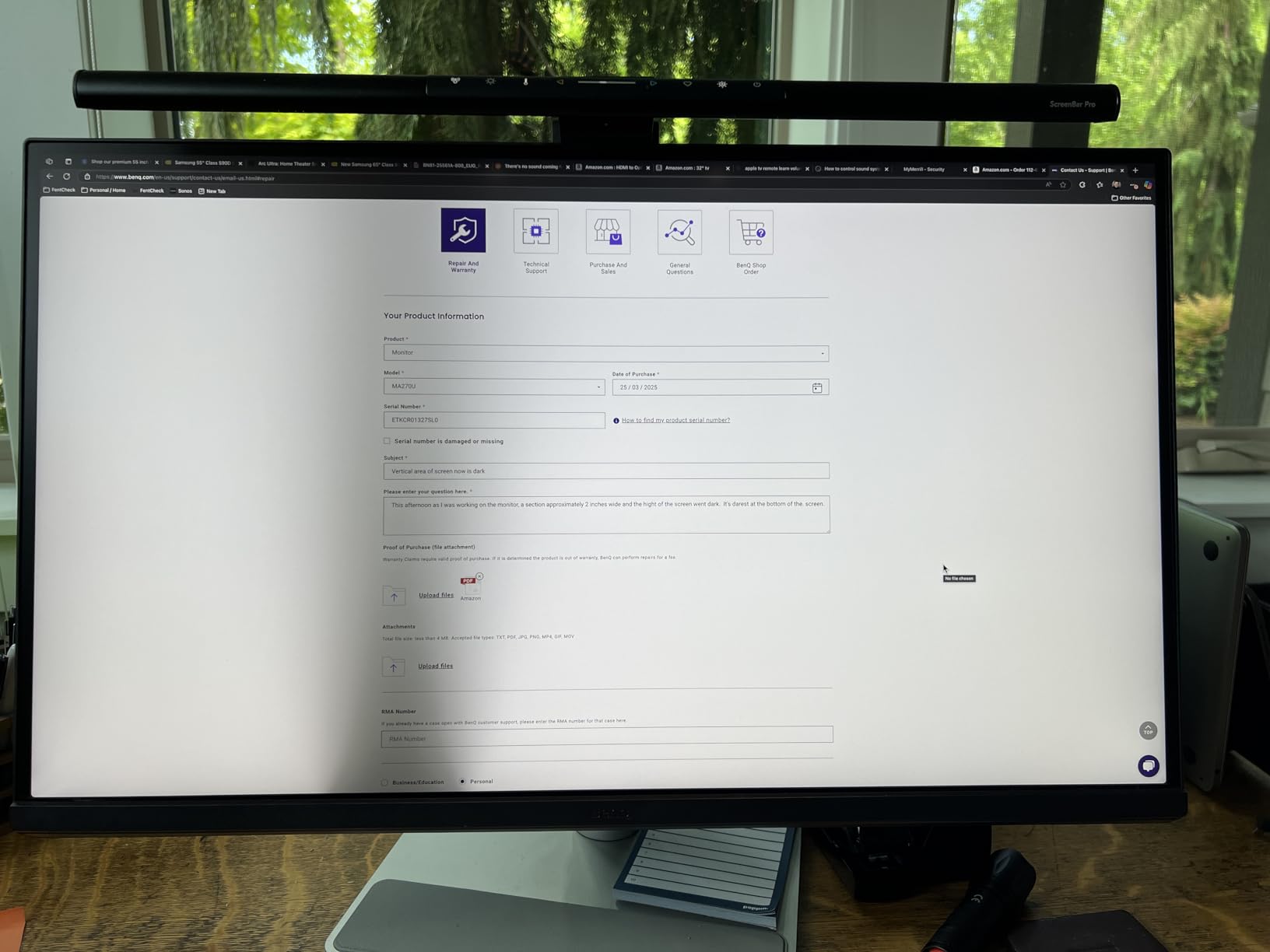 BenQ MA270U 27” 4K 3840x2160 Monitor for MacBook® Pro/Air, Dual USB-C, 90W Power Delivery, Mac Color Match, USB Hub, Brightness & Volume Control on Mac, Height & Tilt Adjustable Stand, P3 Color Gamut customer photo 2