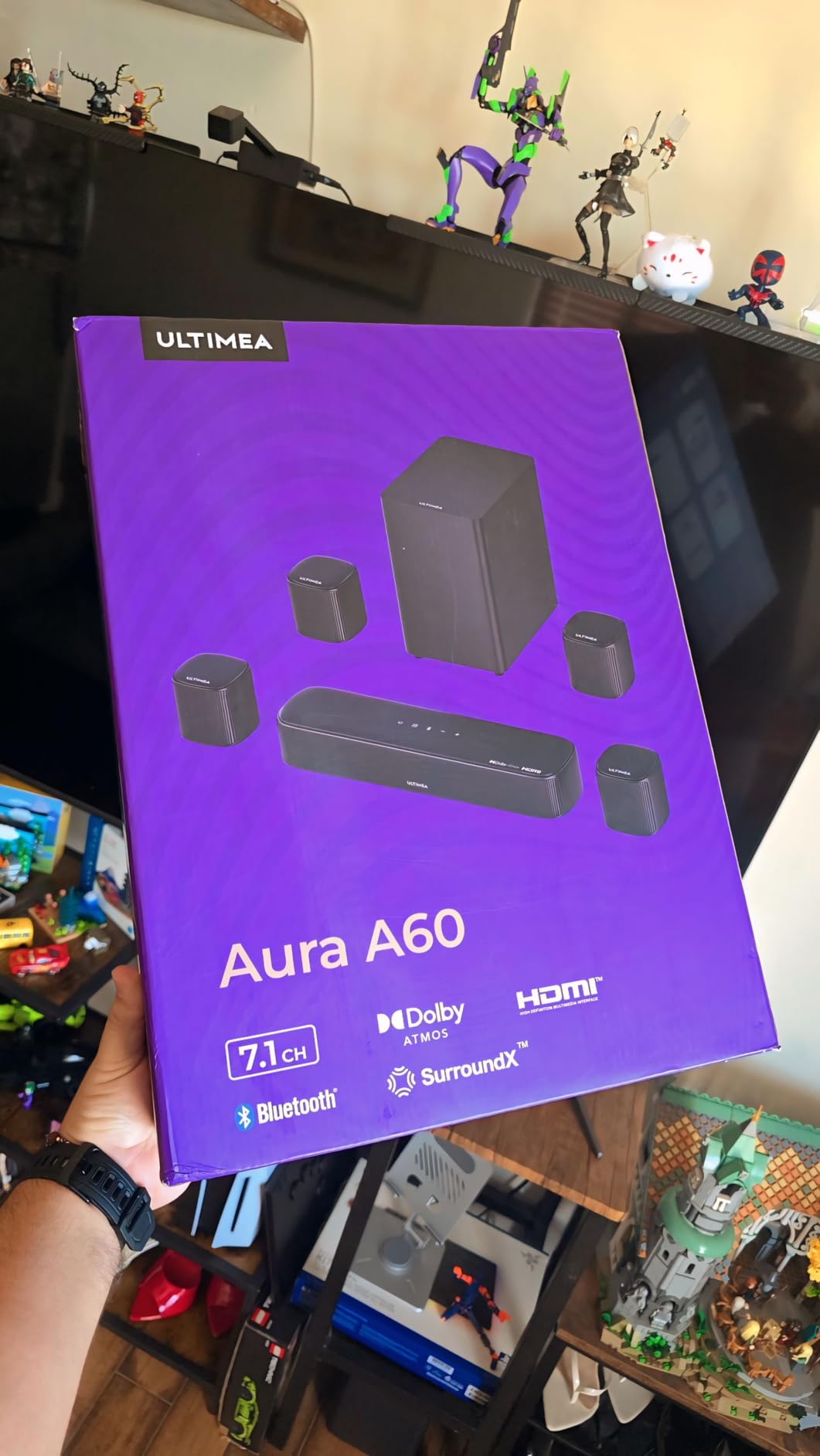 ULTIMEA 7.1ch Sound Bar with Dolby Atmos, 4 Surround Speakers, Aura A60 customer photo 2