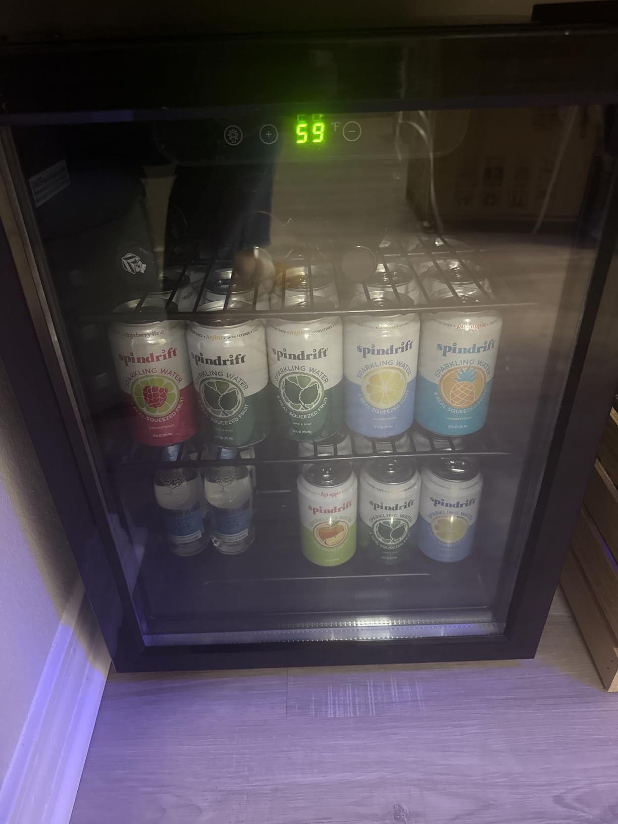 Antarctic Star 18L Beverage Refrigerator Cooler 24Can, Mini Fridge with Quiet Compressor, LED Light,Freestanding Small Fridge with Electronic Temperature Control for Home and Bar(40-61 ℉) customer photo 1
