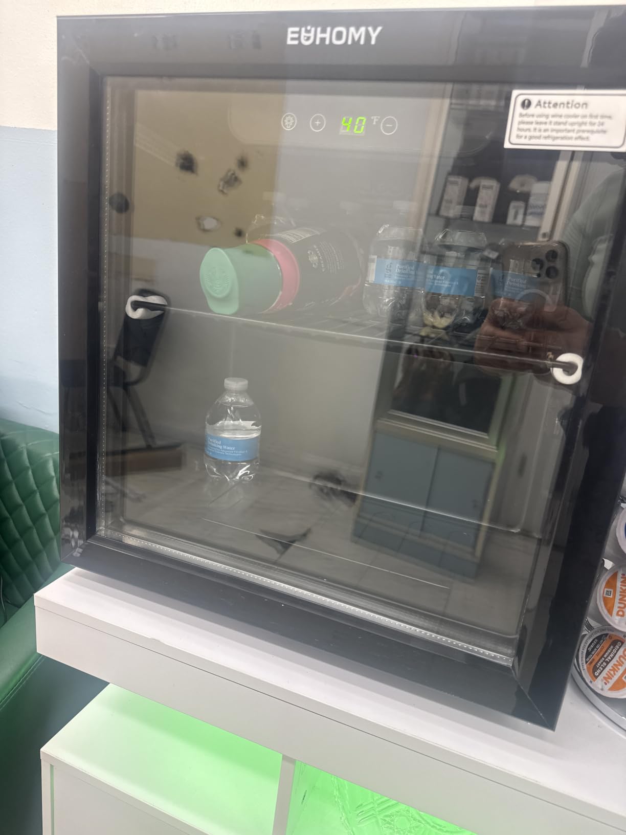 EUHOMY 24 Can Mini Fridge, 18L Beverage Refrigerator with Quiet Compressor customer photo 1