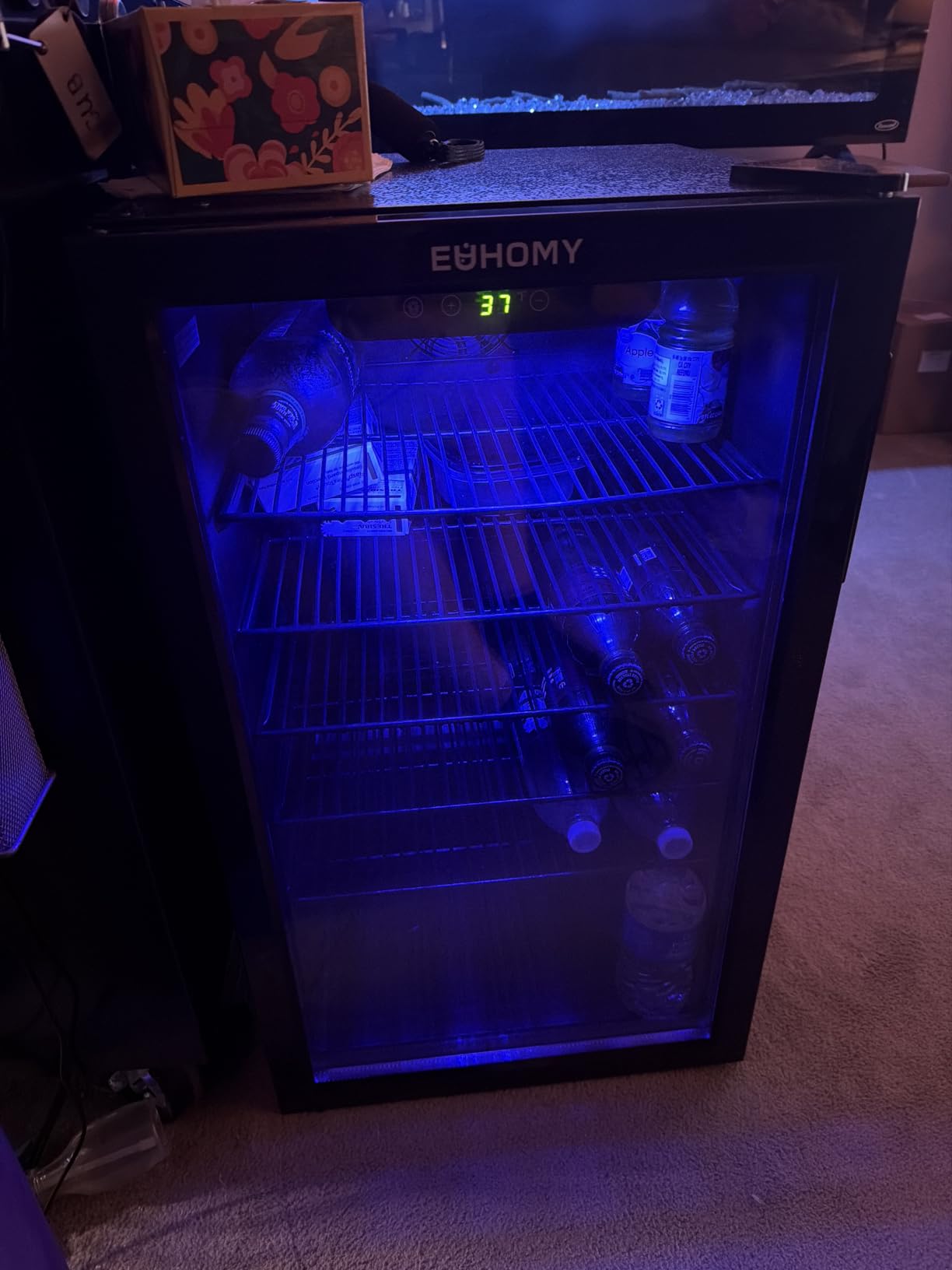 EUHOMY 24 Can Mini Fridge, 18L Beverage Refrigerator with Quiet Compressor customer photo 2