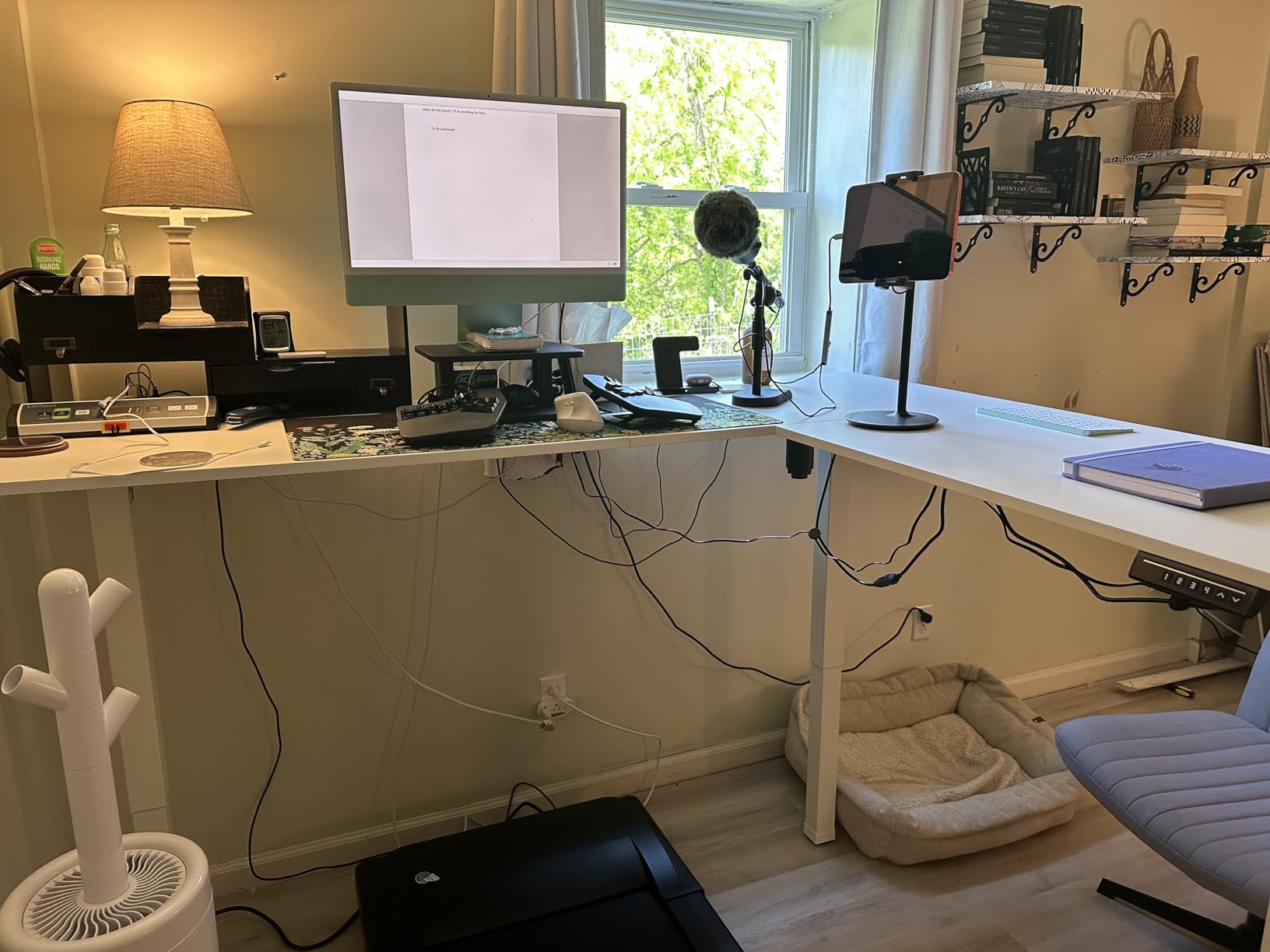 VIVO Real Bamboo 75 x 63 in Corner Standing Desk, DESK-E3CTBO-75 customer photo 1