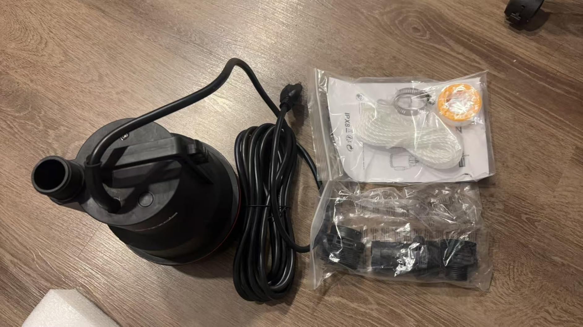 Sump Pump Submersible Utility Water Pump Thermoplastic Portable Electric Water Removal Transfer Pump with 16.4FT Cord for Swimming Pool Basement Garden Pond Tubs Draining, 1/3 HP customer photo 1